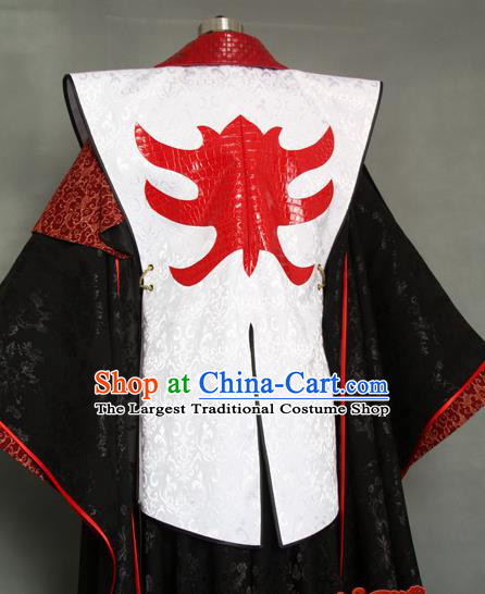 China Ancient Emperor Garment Costumes Traditional Puppet Show Swordsman Uniforms Cosplay Royal Highness Hanfu Clothing