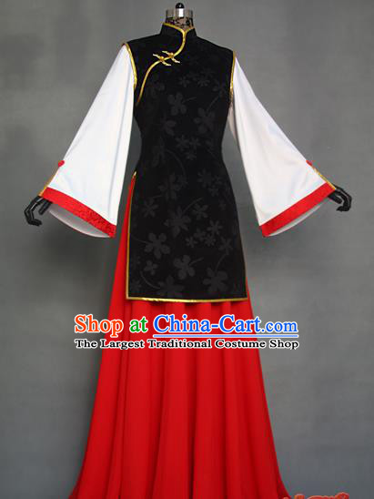 China Traditional Axis Powers Wan Niang Clothing Cosplay Country Woman Garment Costumes Ancient Young Lady Red Dress Outfits