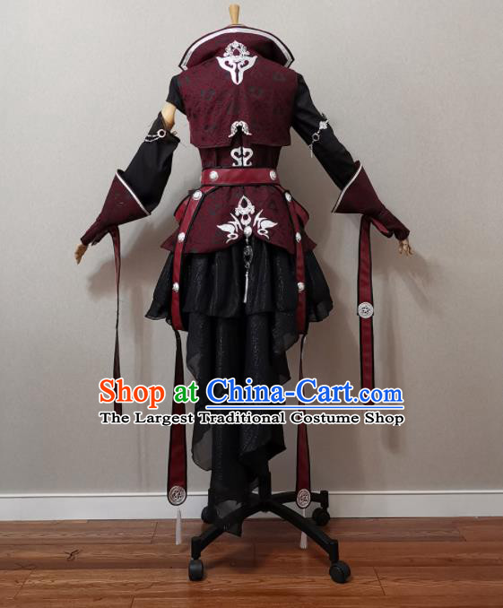 China Ancient Female Knight Dress Outfits Traditional JX Online Swordswoman Clothing Cosplay Heroine Garment Costumes