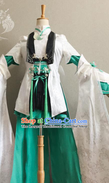 Professional Cosplay Swordswoman Garment Costumes Ancient Young Lady Dress Outfits Traditional JX Online Female Warrior Clothing