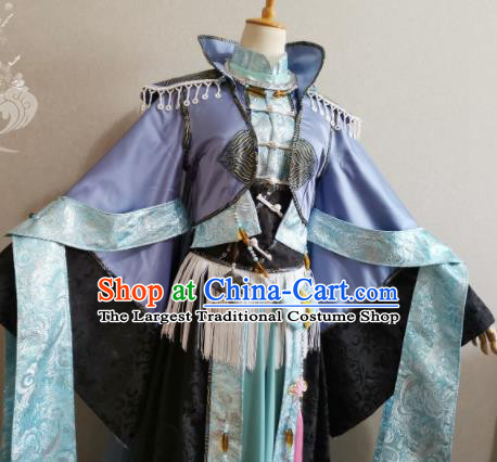 Professional Ancient Female Knight Dress Outfits Traditional Puppet Show Clothing Cosplay Swordswoman Garment Costumes