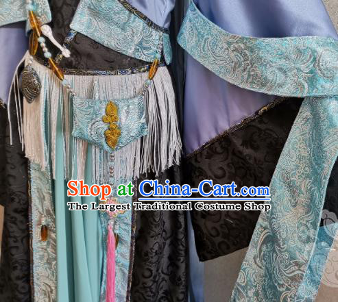 Professional Ancient Female Knight Dress Outfits Traditional Puppet Show Clothing Cosplay Swordswoman Garment Costumes