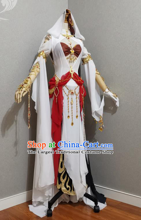 Professional China Traditional Game Role Clothing Cosplay Female Knight Garment Costumes Ancient Swordswoman Dress Outfits