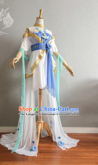 Professional China Cosplay Goddess Garment Costumes Ancient Fairy Dress Outfits Traditional Court Dance Clothing