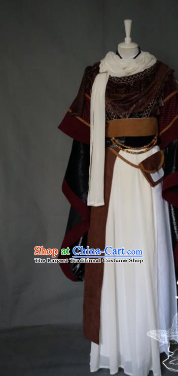 Chinese Traditional Puppet Show Swordsman Garment Costumes Cosplay Young Hero Clothing Ancient Chivalrous Male Uniforms