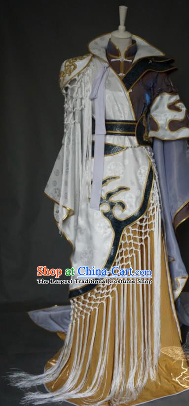 Chinese Traditional Puppet Show Swordsman Garment Costumes Cosplay Young Childe Clothing Ancient Royal King Uniforms