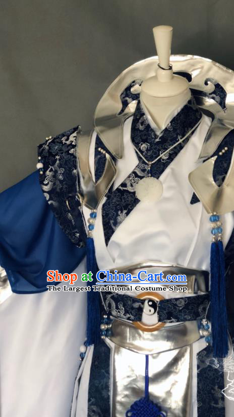Chinese Ancient Taoist Uniforms Traditional Puppet Show Swordsman Garment Costumes Cosplay Chivalrous Immortal Clothing