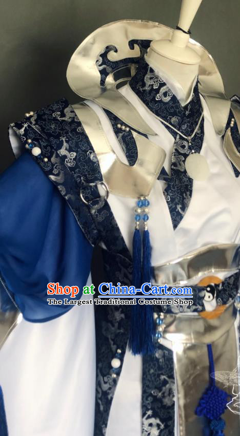 Chinese Ancient Taoist Uniforms Traditional Puppet Show Swordsman Garment Costumes Cosplay Chivalrous Immortal Clothing