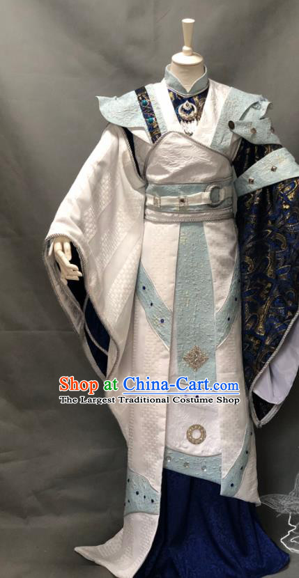 Chinese Cosplay Crown Prince Clothing Ancient Taoist Uniforms Traditional Puppet Show Swordsman Murong Ning Garment Costumes