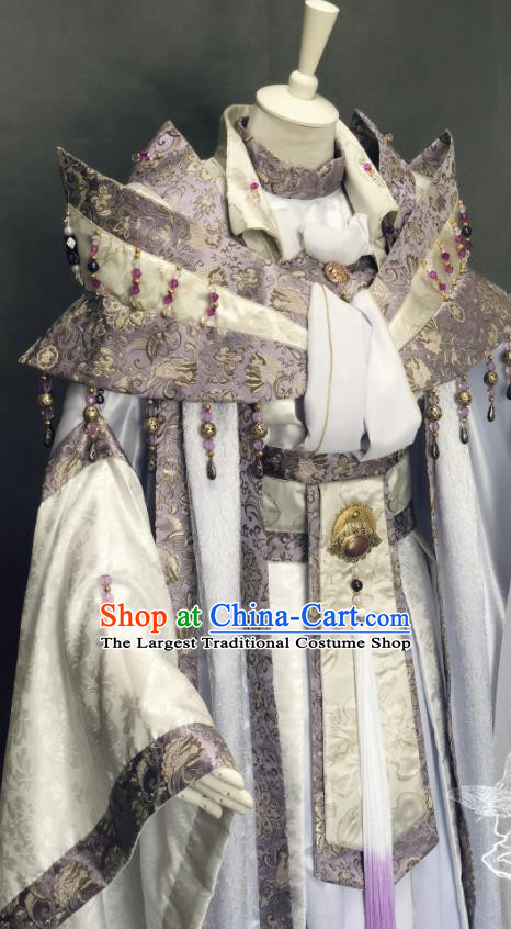 Chinese Ancient Emperor Uniforms Traditional Puppet Show Swordsman Ji Kunpeng Garment Costumes Cosplay Royal Monarch Clothing