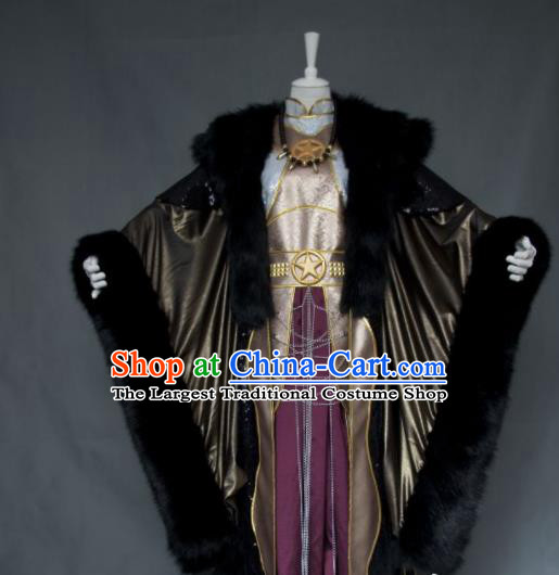 Chinese Cosplay Noble King Clothing Ancient Chivalrous Knight Uniforms Traditional Puppet Show Swordsman Cang Lang Garment Costumes