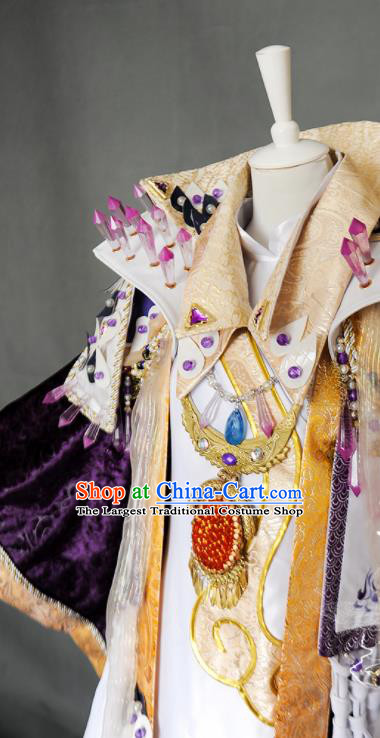 Chinese Ancient Dragon King Uniforms Traditional Puppet Show Swordsman Beiming Fengyu Garment Costumes Cosplay Immortal Prince Clothing