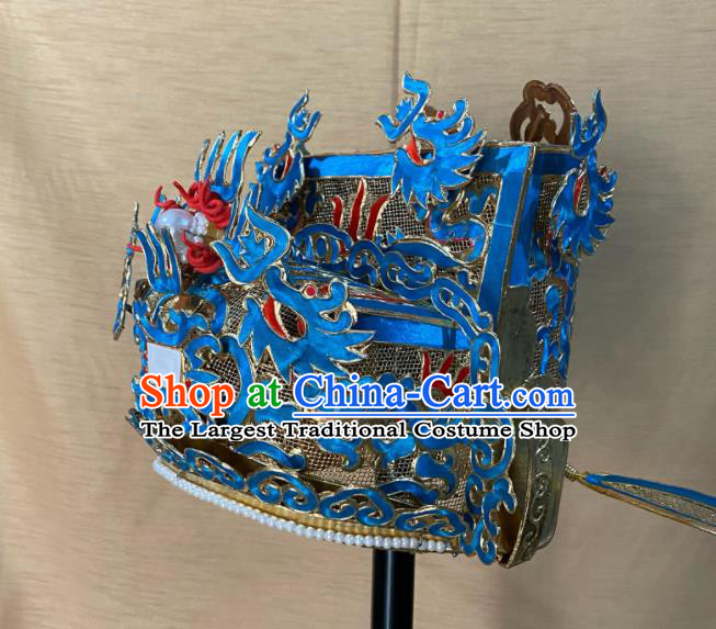 Handmade China Ancient Prime Minister Hat Peking Opera Laosheng Headdress Beijing Opera Official Helmet Headwear