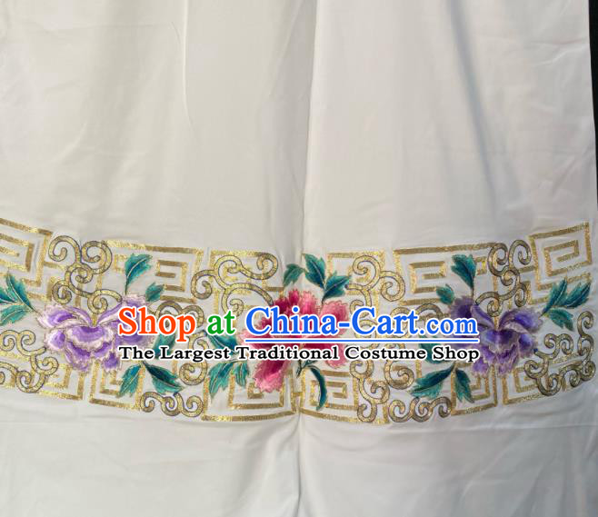 Chinese Traditional Opera Scholar Clothing Shanxi Opera Young Childe Garment Costume Peking Opera Xiaosheng Embroidered White Robe