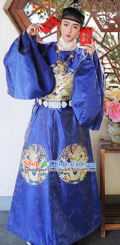 China Ancient Hanfu Imperial Robe Ming Dynasty Emperor Garment Costume Traditional Historical Clothing for Men