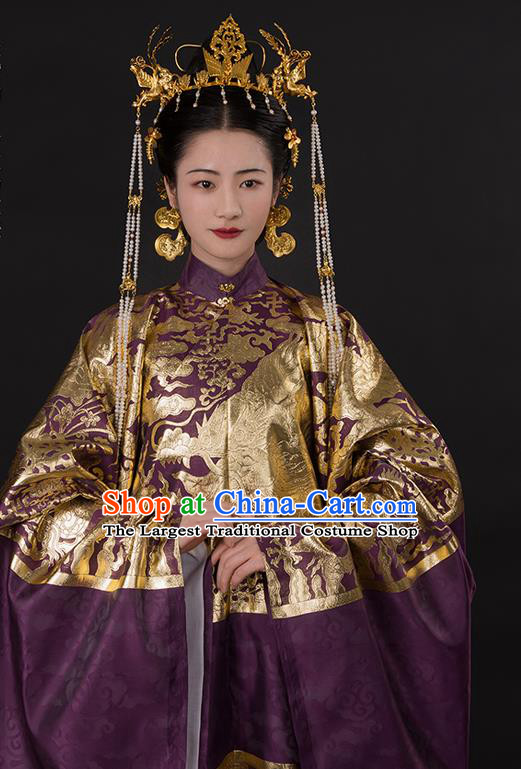China Traditional Court Woman Historical Clothing Ancient Empress Hanfu Dress Apparels Ming Dynasty Imperial Countess Garment Costumes