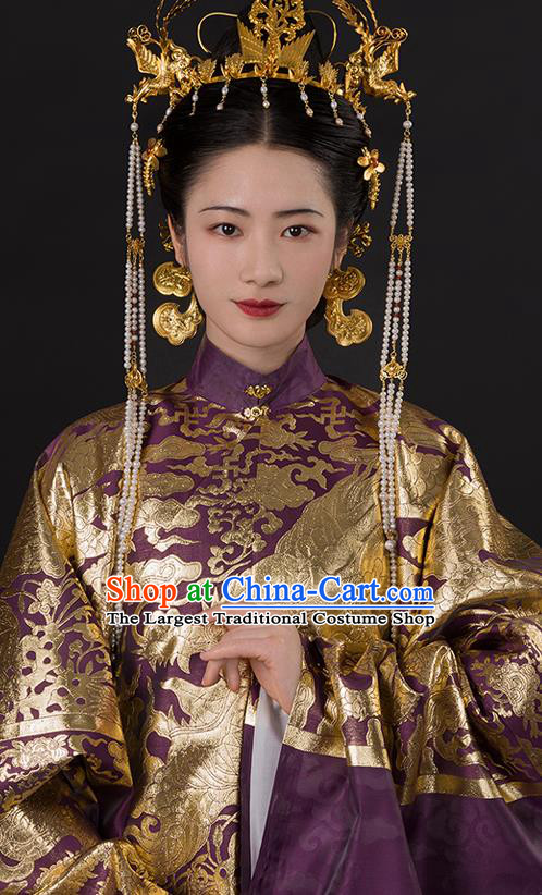 China Traditional Court Woman Historical Clothing Ancient Empress Hanfu Dress Apparels Ming Dynasty Imperial Countess Garment Costumes