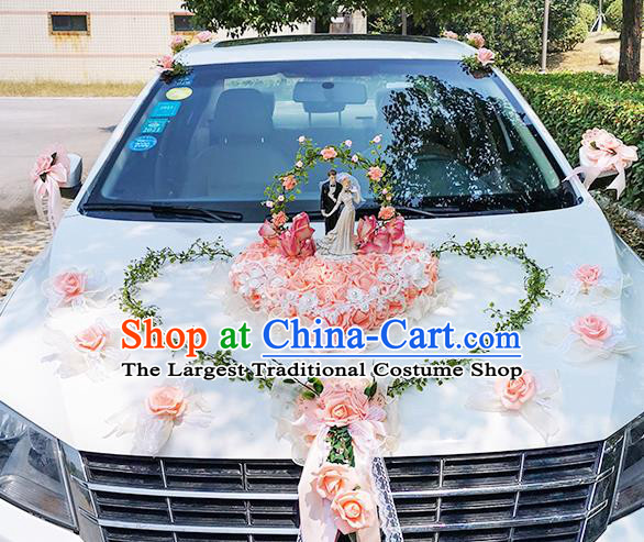 Wedding Car Decorations Love Rose Flowers Bouquet Wedding Car Ornaments