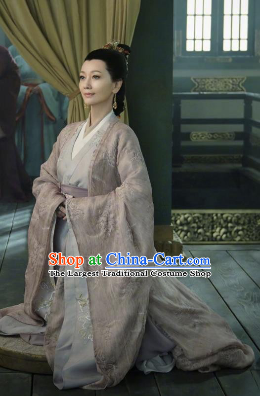 China Ancient Noble Woman Garment Costumes The Rebel Princess Southern and Northern Dynasties Royal Countess Hanfu Dress Clothing and Headpieces