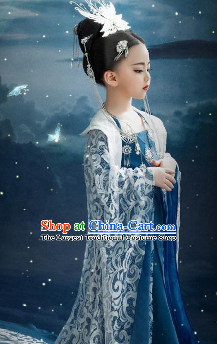 Chinese Tang Dynasty Empress Dress Ancient Palace Garment Costumes Traditional Children Clothing