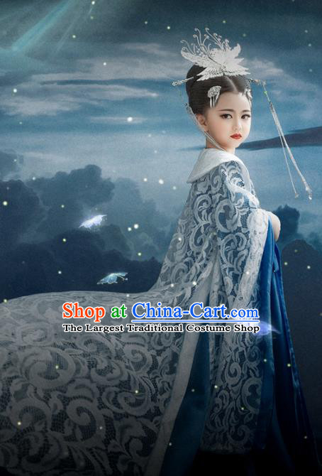 Chinese Tang Dynasty Empress Dress Ancient Palace Garment Costumes Traditional Children Clothing