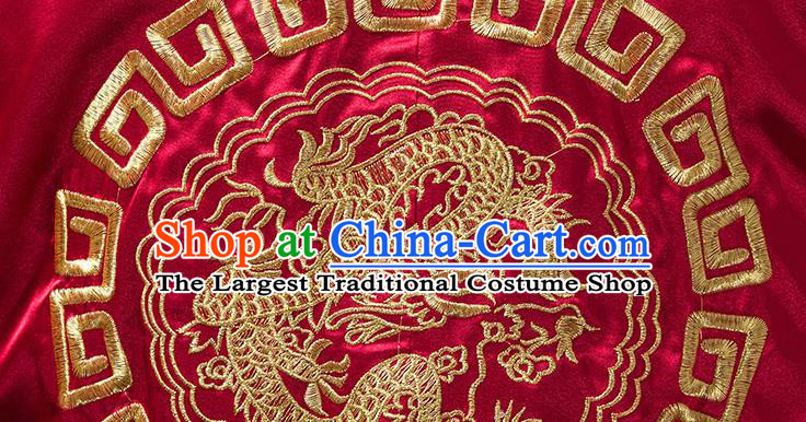 Chinese Qing Dynasty Prince Costumes Ancient Royal Highness Red Robe Clothing