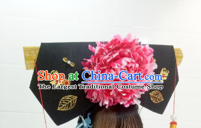 TV Series My Fair Princess Hair Accessories Traditional Qing Dynasty Place Lady Headdress China Ancient Queen Giant Wing Headpiece