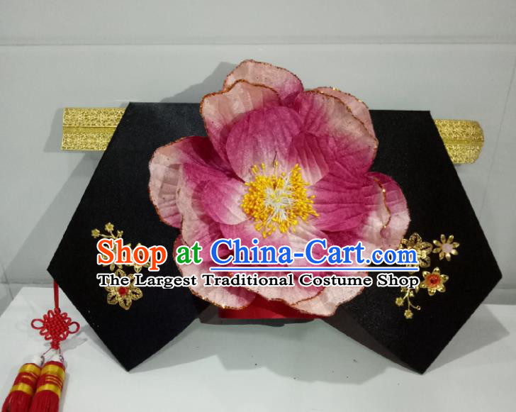 China Traditional Qing Dynasty Court Lady Headdress Ancient Infanta Giant Wing Headpiece TV Series Princess of Pearl Qing Er Hair Accessories