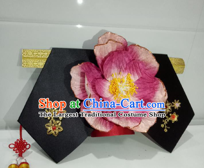 China Traditional Qing Dynasty Court Lady Headdress Ancient Infanta Giant Wing Headpiece TV Series Princess of Pearl Qing Er Hair Accessories