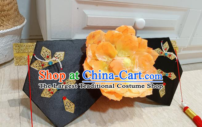 China Traditional Qing Dynasty Headdress TV Series My Fair Princess Xiao Yanzi Headpiece Ancient Giant Wing Hair Accessories