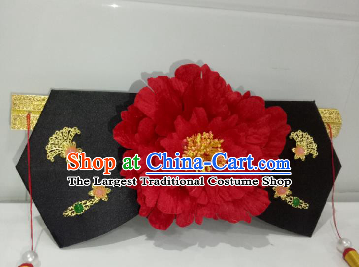 China Ancient Noble Woman Giant Wing Hair Accessories Traditional Qing Dynasty Princess Consort Headdress TV Series My Fair Princess Headpiece