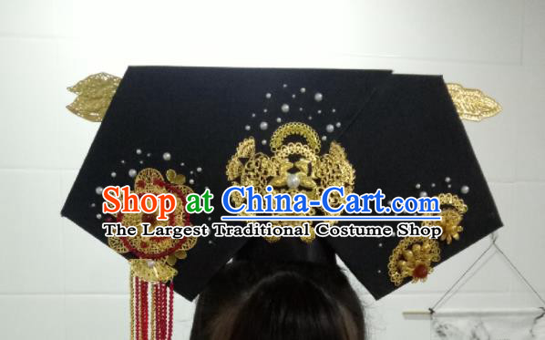 China Traditional Qing Dynasty Queen Headdress TV Series Empresses in the Palace Headpiece Ancient Imperial Consort Giant Wing Hair Accessories