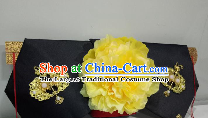 China Traditional Qing Dynasty Giant Wing Headdress TV Series Princess of Huai Yu Headpiece Ancient Court Lady Hair Accessories