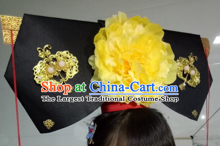 China Traditional Qing Dynasty Giant Wing Headdress TV Series Princess of Huai Yu Headpiece Ancient Court Lady Hair Accessories