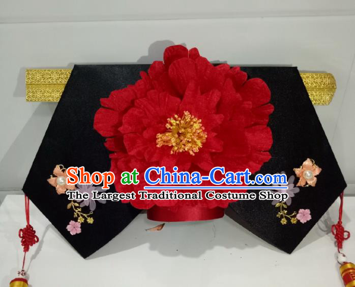 China TV Series Princess of Pearl Xiao Yan Zi Headpiece Ancient Palace Lady Hair Accessories Traditional Qing Dynasty Giant Wing Headdress