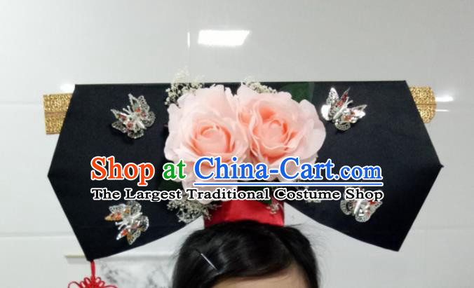 China Traditional Qing Dynasty Giant Wing Headdress TV Series Princess of Huai Yu Headpiece Ancient Palace Lady Hair Accessories