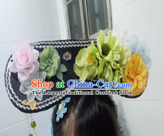 China Traditional Qing Dynasty Headdress TV Series My Fair Princess Xiao Yan Zi Headpiece Ancient Court Lady Hair Accessories