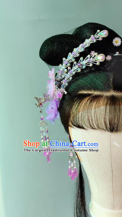 China Beijing Opera Hua Tan Headpieces Ancient Princess Hair Accessories Traditional Yue Opera Actress Phoenix Hairpin