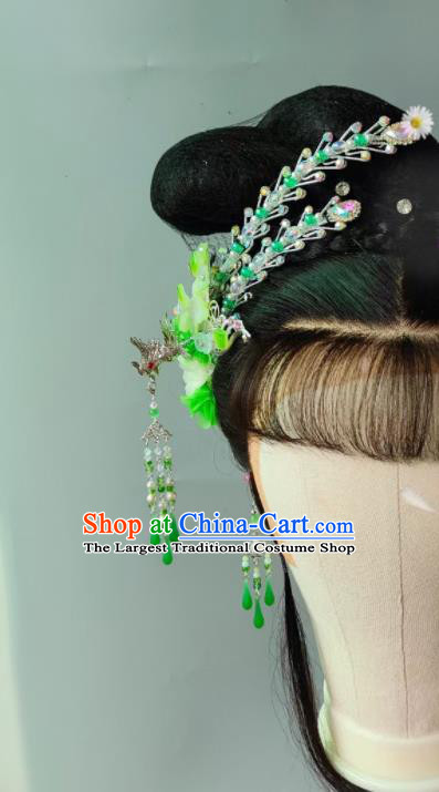 China Beijing Opera Hua Tan Headpieces Ancient Princess Hair Accessories Traditional Yue Opera Actress Phoenix Hairpin