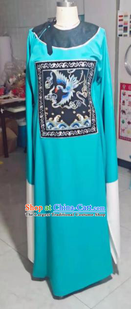 China Ancient County Magistrate Official Costume Beijing Opera Xiao Sheng Clothing Shaoxing Opera Young Male Turquoise Robe