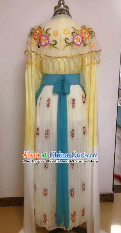 China Shaoxing Opera Noble Lady Dress Peking Opera Hua Tan Garment Costumes The Romance of West Chamber Cui Yingying Clothing