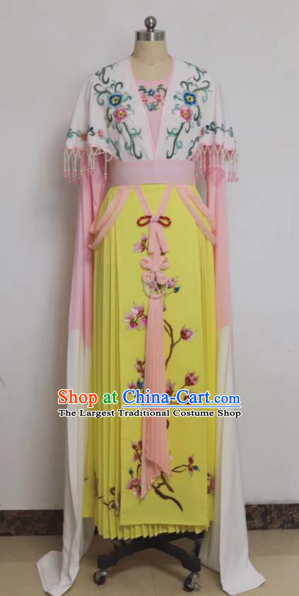 China The Romance of West Chamber Cui Yingying Clothing Shaoxing Opera Noble Lady Dress Peking Opera Hua Tan Garment Costumes