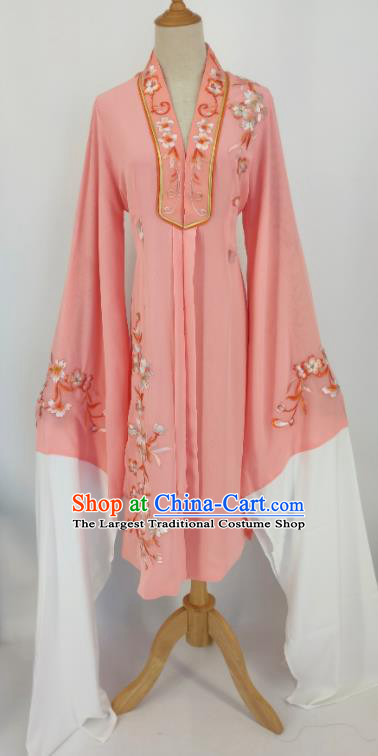 China Ancient Princess Clothing Shaoxing Opera Actress Pink Water Sleeve Outer Garment Peking Opera Diva Costume