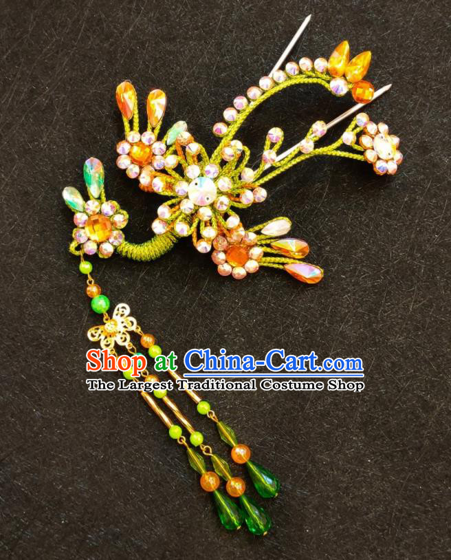 Chinese Huangmei Opera Noble Lady Phoenix Hairpin Beijing Opera Hair Accessories Traditional Opera Diva Headpiece