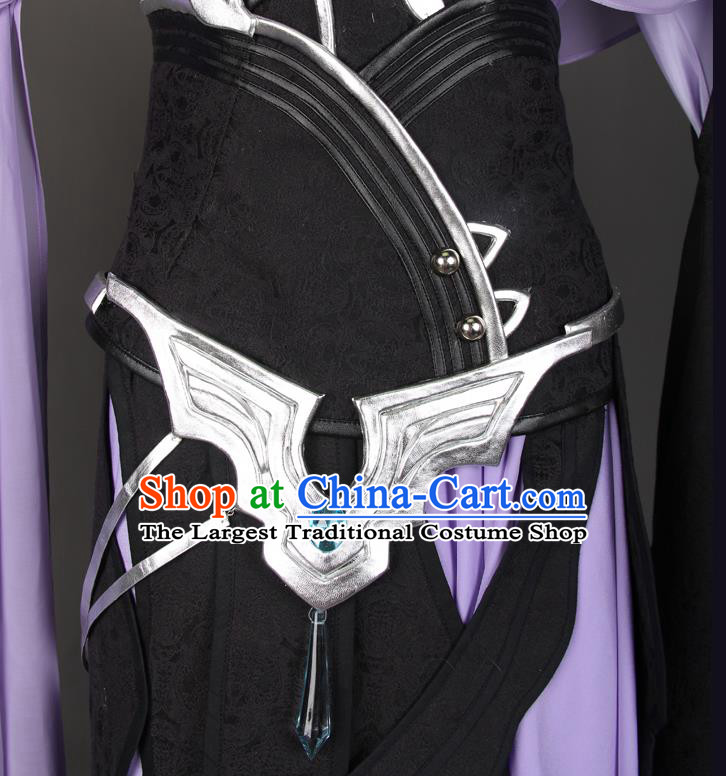 China Ancient Swordswoman Clothing Jian Xia Qing Yuan Chi Ming Dress Cosplay Female Knight Garment Costumes