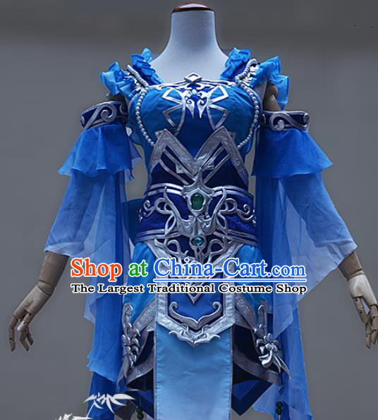 A Chinese Ghost Story Garment Costumes Ancient Female Swordsman Clothing Gama Cosplay Fairy Blue Dress