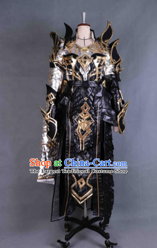 China Ancient Swordswoman Clothing Jian Xia Qing Yuan Armor Cosplay Female General Garment Costumes