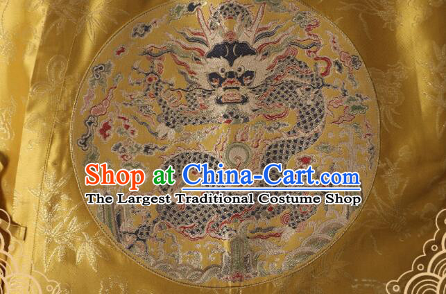 China Classical Dragon Pattern Brocade Fabric Ancient Costume Silk Fabrics Traditional Drapery
