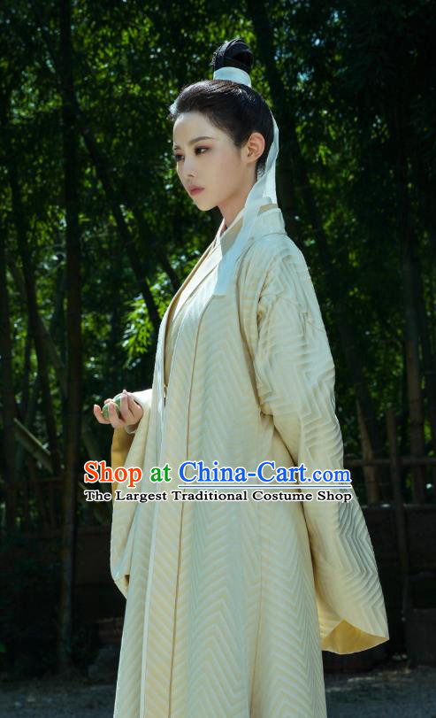 Chinese Wuxia TV Series Sword Snow Stride Garment Ancient Young Childe Replica Costumes Princess Sui Zhu Dress Clothing