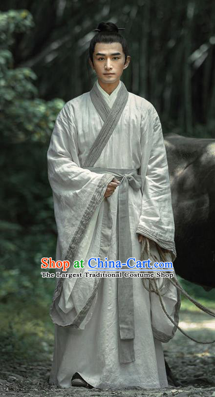 Chinese Wuxia TV Series Sword Snow Stride Hong Xi Xiang Garment Ancient Scholar Replica Costumes Taoist Priest Clothing